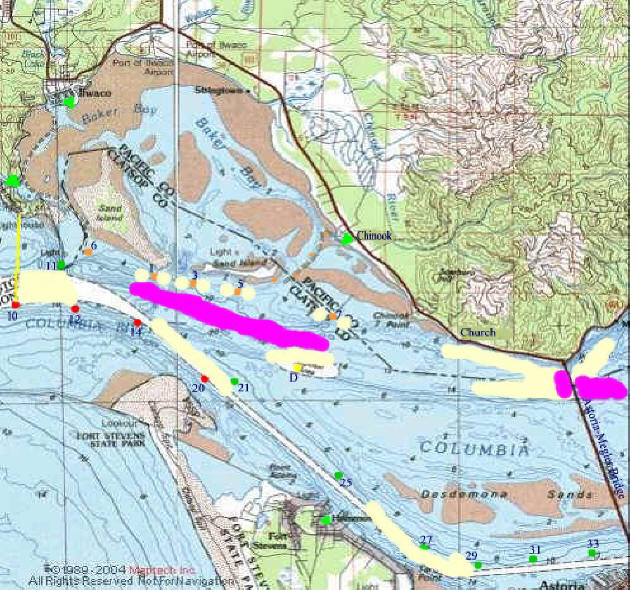 Buoy 10 Fishing Map